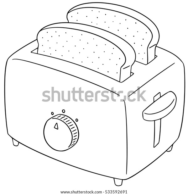 Vector Set Bread Toaster Stock Vector (Royalty Free) 533592691