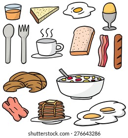 vector set of breakfast