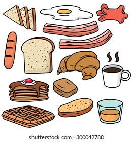 vector set of breakfast
