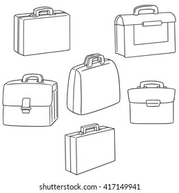 vector set of briefcase