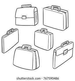 vector set of briefcase