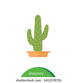 Vector set of bright cacti, aloe and leaves. Collection of exotic plants. Decorative natural elements are isolated on white. Cactus with flowers.