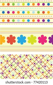 vector set of bright patterns or background