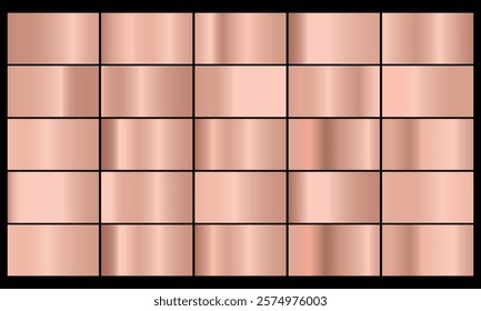 Vector set of brose metal gradients
