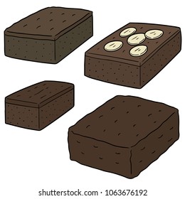 vector set of brownie