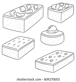 vector set of brownie