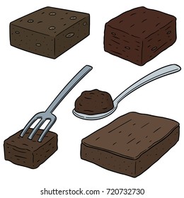 vector set of brownie