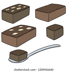 vector set of brownies