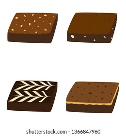 Vector set of brownies  