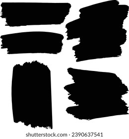 Vector set of brush strokes collections