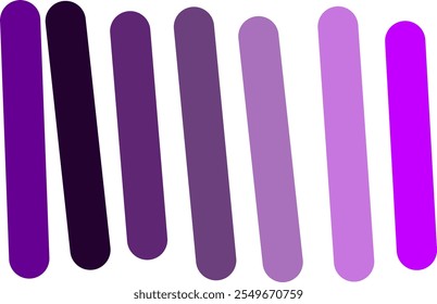 Vector set of brush strokes. Purple, red and pink background. A swipe of lipstick or nail polish. Grunge design element. Makeup brush texture banner. Long painted objects