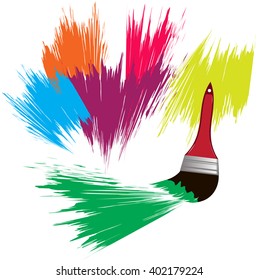 Vector set of brushes for painting. Vector illustration.