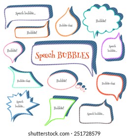 Vector set of bubble