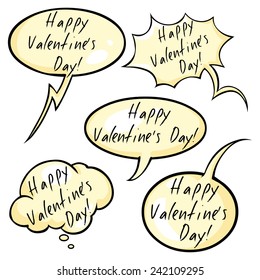 Vector Set of Bubbles. Happy Valentines Day.