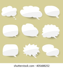 Vector Set of bubbles for the text. Space for text.