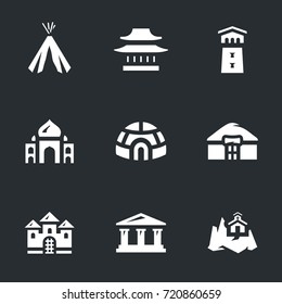 Vector Set of Buildings Icons.