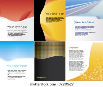 Vector set - business backgrounds with copy space.