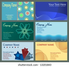 Vector set of business card designs