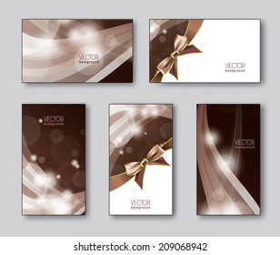 Vector Set of Business Cards or Gift Cards.