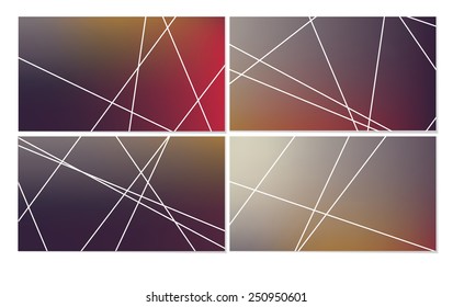 Vector set of business cards and templates. Stylish multicolor crystal. Can be used as flyer, cover, business cards, envelope, and brochure background.