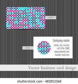 Vector set of business cards templates abstract background.