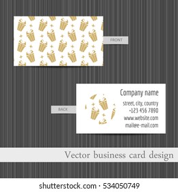 Vector set of business cards templates abstract background.