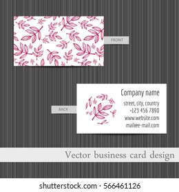 Vector set of business cards templates abstract background.