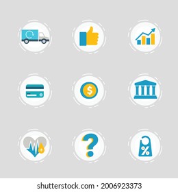 Vector set of Business, finance, and ecommerce icons, business management symbols, banking accounting and finance icons. set icons for web. 