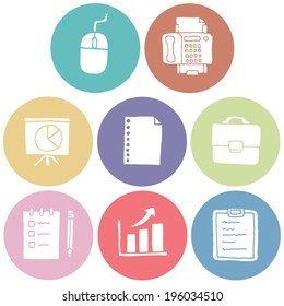 vector set of business flat icon
