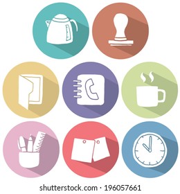 vector set of business flat icon
