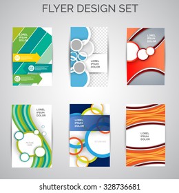 Vector set of business flyer,brochure templates