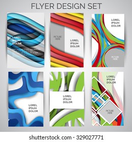 Vector set of business flyer,brochure templates