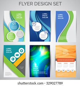 Vector set of business flyer,brochure templates