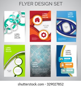 Vector set of business flyer,brochure templates