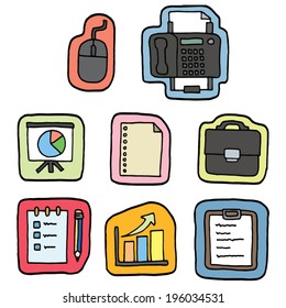 vector set of business icon