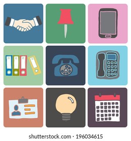 vector set of business icon