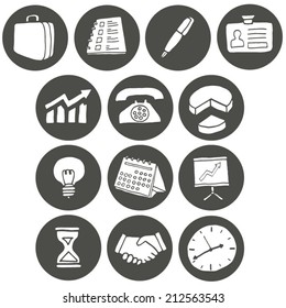vector set of business icon
