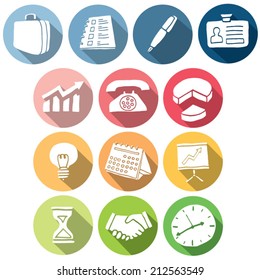 vector set of business icon