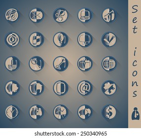 vector set of business icons