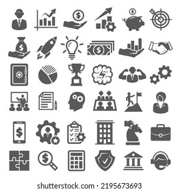 Vector Set Business Icons Set Contains Stock Vector (Royalty Free ...