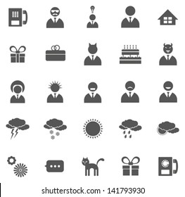 Vector set of business icons, symbols and pictograms