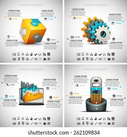 Vector set of business infographics. Vol.10.