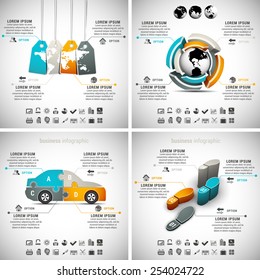 Vector set of business infographics. Vol.2.