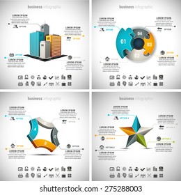 Vector set of business infographics. Vol.21.
