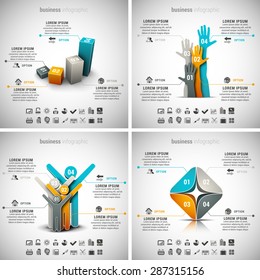 Vector set of business infographics. Vol.26.