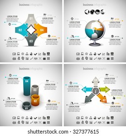 Vector set of business infographics. Vol.29.