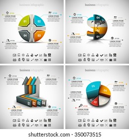 Vector set of business infographics. Vol.31.