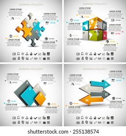 Vector set of business infographics. Vol.5.