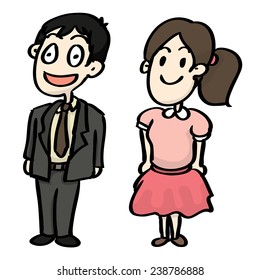 vector set of business people