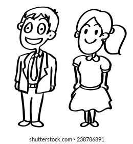 vector set of business people